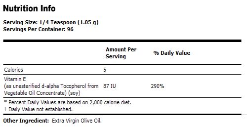 Vitamin E-Oil -4 oz.
