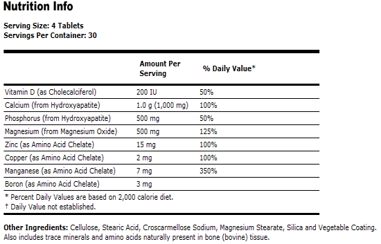 Bone Calcium Supplement - 120 Tabs, NOW Foods
