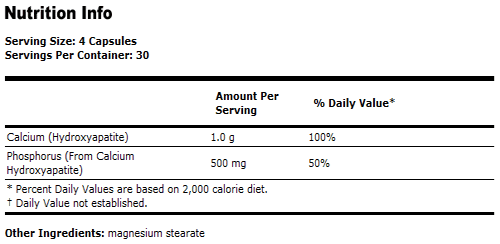 Calcium Hydroxyapatite - 120 Capsules, NOW Foods