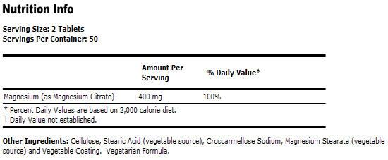 NOW Foods Magnesium Citrate 200 mg