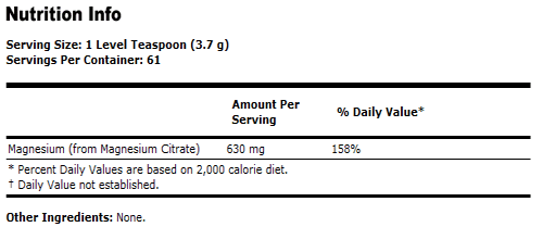 Magnesium Citrate - 8 oz, NOW Foods