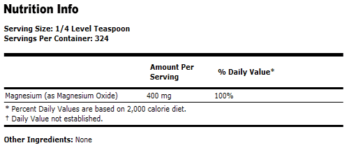 Magnesium Oxide Supplement