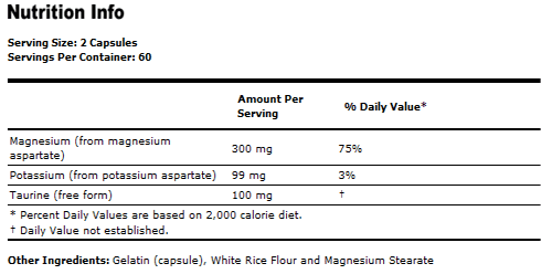 Magnesium & Potassium Aspartate with Taurine