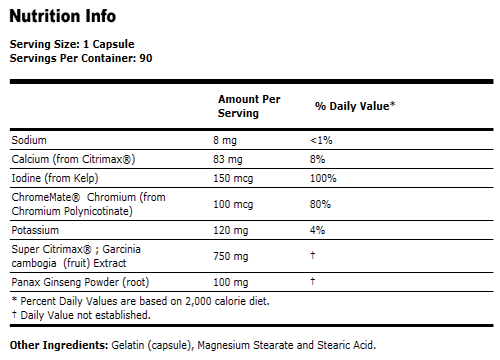 Super Citrimax with Chromium 750 mg - 90 Capsules, NOW Foods