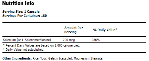 Selenium 200mcg-Yeast Free