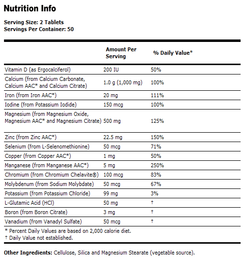 Full Spectrum Minerals Supplements - 100 Tabs, NOW Foods