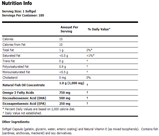 DHA-500 - 180 Softgels, NOW Foods