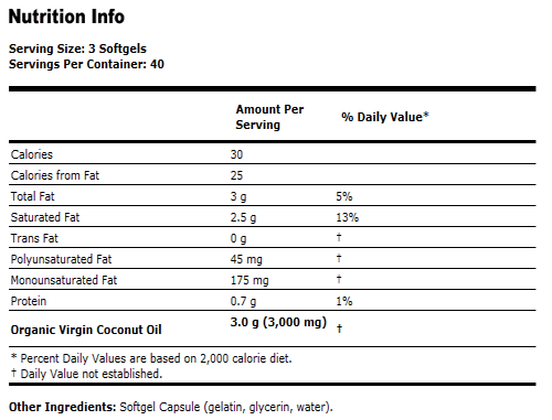 Virgin Coconut Oil 1000 mg