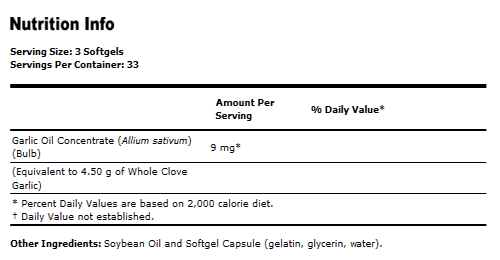 Garlic Oil 1500 mg