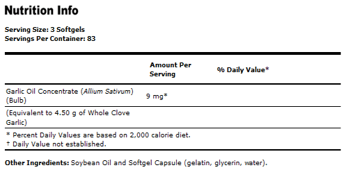 Garlic Oil 1500 mg