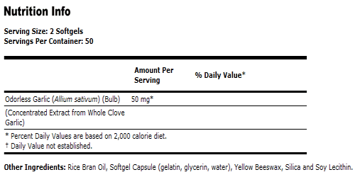 Odorless Garlic Supplement