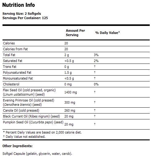 Omega 3-6-9 1000 mg - 250 Gels, NOW Foods