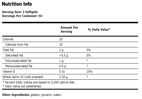 Wheat Germ Oil 20 Minims