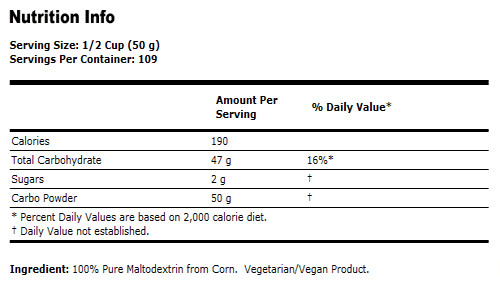 Carbo Gain 100% Complex Carbohydrate - 12 lbs., NOW Foods