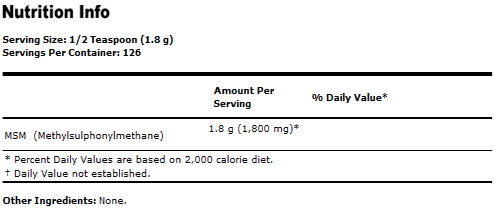 MSM Powder - 8 oz., NOW Foods