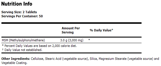MSM 1500 mg