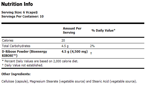D-Ribose 750 mg