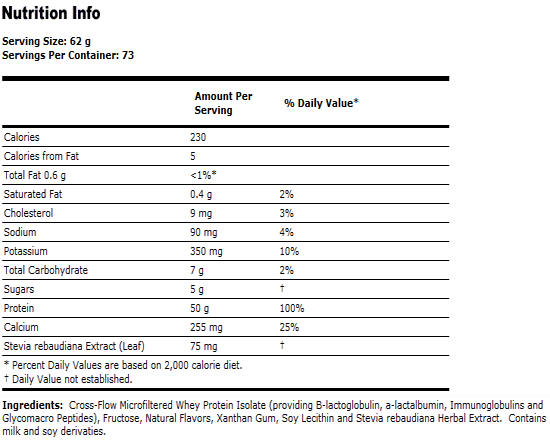 Whey Protein Isolate Vanilla - 10 lbs., NOW Foods