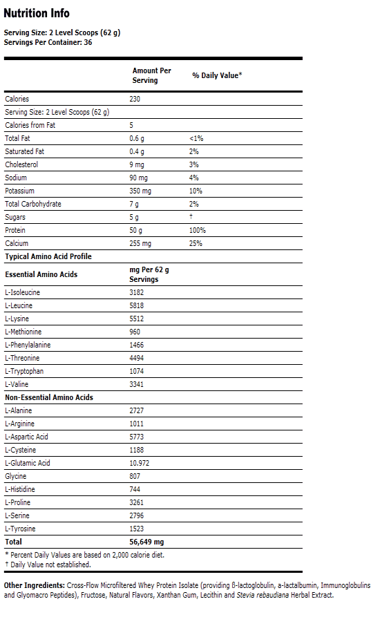 Whey Protein Isolate Vanilla - 5 lb., NOW Foods