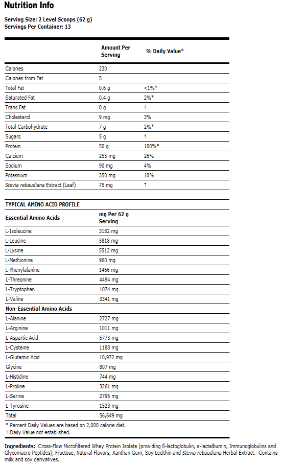 Whey Protein Isolate Vanilla - 1.8 lb, NOW Foods