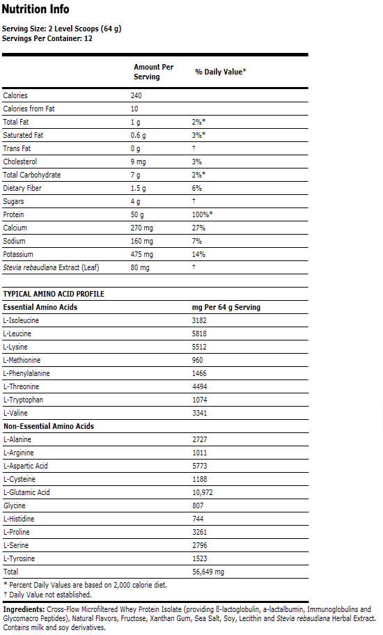 Whey Protein Isolate Chocolate - 1.8 lbs., NOW Foods