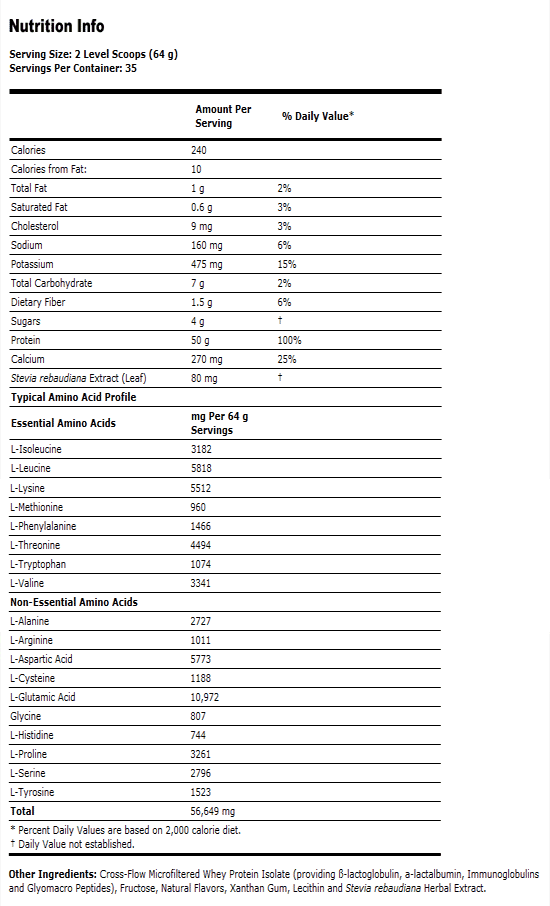 Whey Protein Isolate Chocolate - 5 lbs., NOW Foods