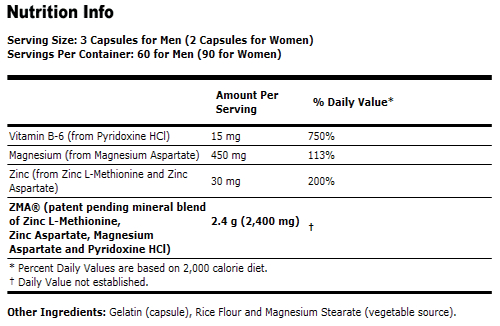 ZMA - 180 Capsules, NOW Foods