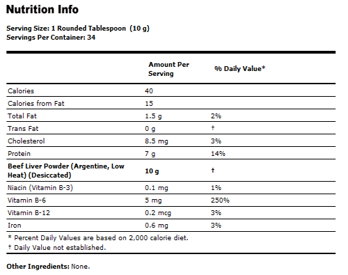 Liver Powder - 12 oz., NOW Foods