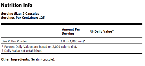 Bee Pollen 500 mg