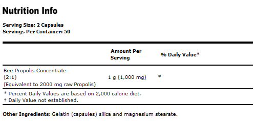Propolis 500 mg - 100 Capsules, NOW Foods