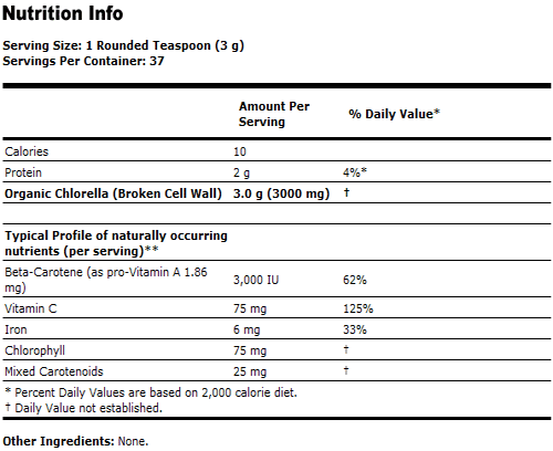 Chlorella Powder- 4 oz