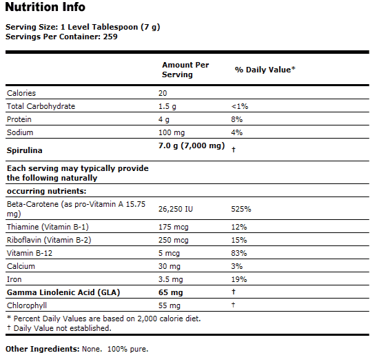 Spirulina Powder - 4 lbs., NOW Foods