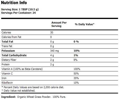 Wheat Grass Powder - 9 oz.