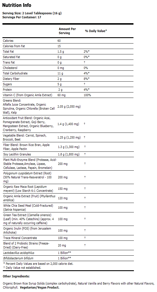 Fruit & Greens PhytoFoods - 10 oz., NOW Foods
