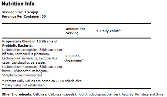 Probiotic-10 50 Billion - 50 VCaps, NOW Foods
