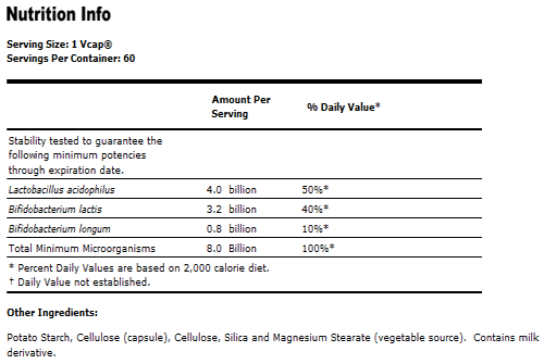 Acidophilus and Bifidus 8 Billion