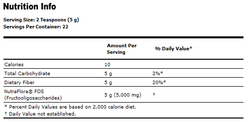 NutraFlora FOS Vegetarian