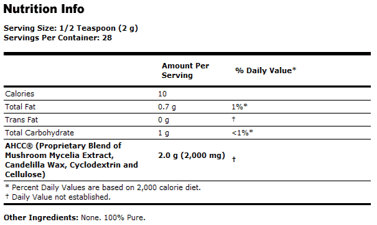 AHCC 100% Pure Powder - 2 oz., NOW Foods