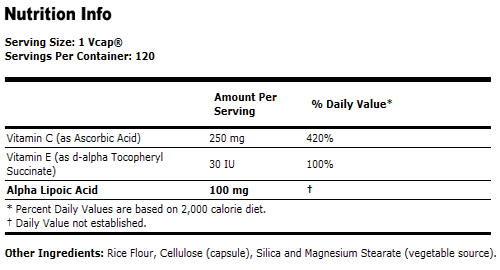Alpha Lipoic Acid 100 mg