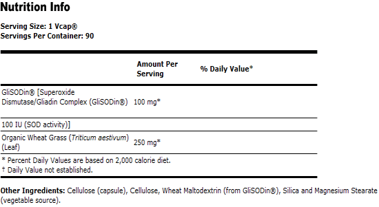 GliSODin 100 mg - 90 VCaps, NOW Foods