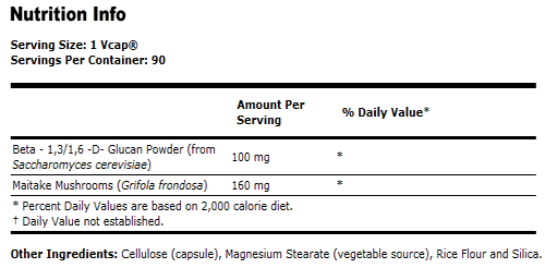 Beta 1,3/1,6- D -Glucan 100 mg