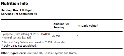 Lycopene Double Strength - 50 Softgels, NOW Foods
