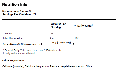 Glucosamine 1000  (  Vegetarian  ) - 90 VCaps, NOW Foods