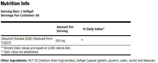 Ubiquinol 100 mg - 60 Softgels, NOW Foods