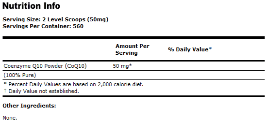 CoQ10 100% Pure Powder - 1 oz., NOW Foods