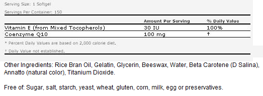 CoQ10 100 mg- 150 Softgels, NOW Foods