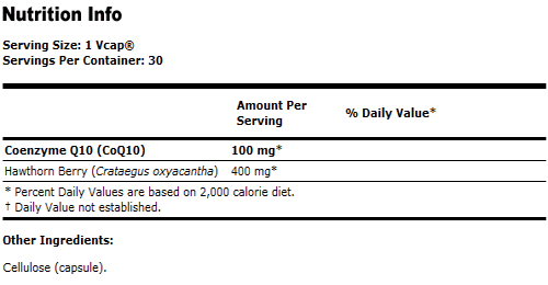 CoQ10 100 mg with Hawthorn Berry Vegetarian