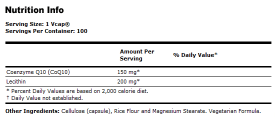 CoQ10 150 mg- 100 VCaps, NOW Foods