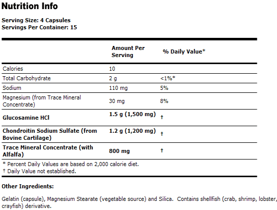 Glucosamine & Chondroitin- 60 Capsules