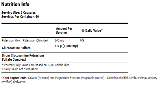 Glucosamine Sulfate 750 mg